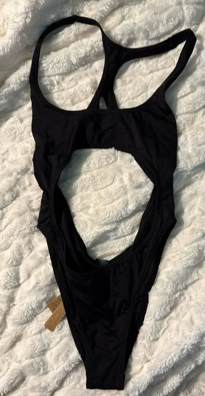 Cut Out Monokini Swimsuit one piece Onyx Xl